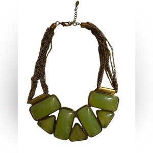 Green Geometric Necklace